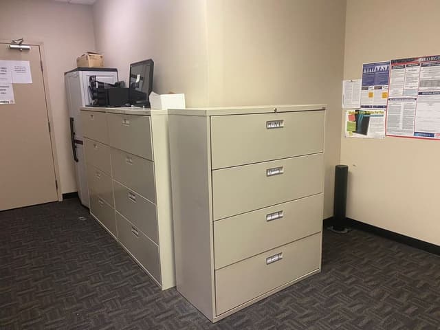 Heavy-Duty Four-Drawer Metal Filing Cabinet