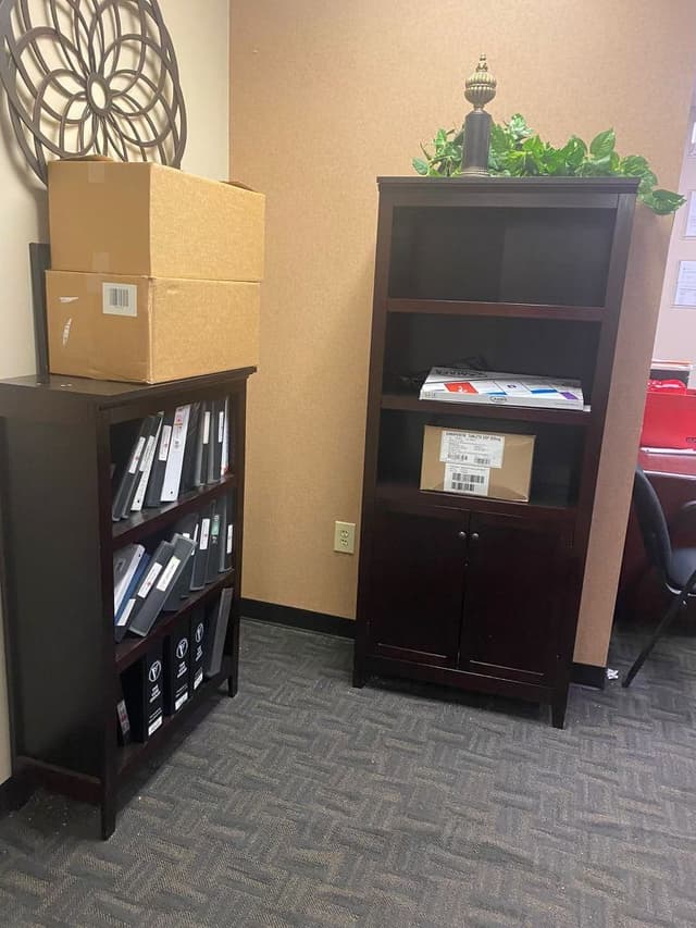 Wooden Office Storage Cabinets – Set of 2