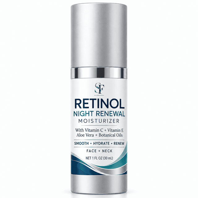 Retinol Night Cream for Face & Neck, Anti Aging Face Moisturizer