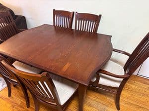 SOLID WOOD DINING SET — GREAT VALUE!