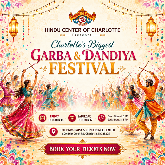 Charlotte's Biggest Garba & Dandiya Festival (Oct 16th)